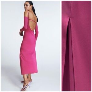 Zara Fuchsia Backless Dress